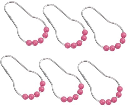 Ciieeo 12piezas Anillas De Colores para Cortina De Ducha Acrílico y Hierro Gancho Cortina