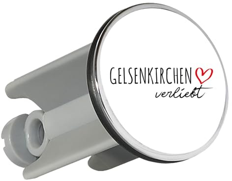 Huuraa Waschbeckenstöpsel Gelsenkirchen verliebt 4cm höhenverstellbar Abflussstopfen Geschenkidee