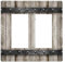 Western Barn Country Brown 2-Gang-Doppeldekorator/GFCI-Wandplatte, Wippschalter, Lichtschalter, altes Taupe-Grau, Holz, Holzhütten-Stil, dekorativ, zwei Doppelgeräte-Buchsen, Frontplatte, Abdeckung,