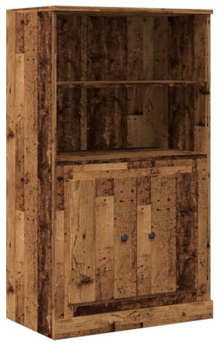vidaXL Highboard Sideboard - Old Wood, Engineered Wood, 60 x 35.5 x 103.5 cm - Living Room, Office, Brown