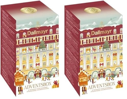 Dallmayr Adventskalender Teepyramiden (Verpackungsdesign kann abweichen) (Packung mit 2)