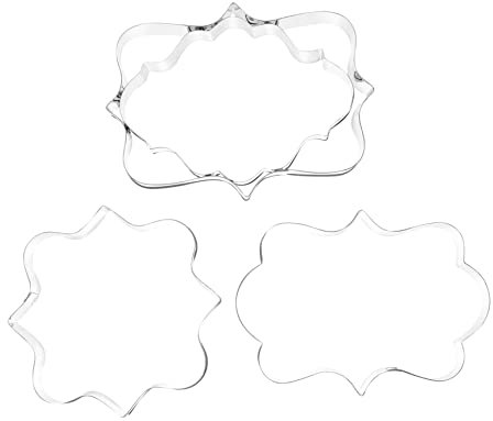 CIYODO 4piezas Cortadores Galletas Acero Inoxidable Marcos De Boda Moldes Para Hornear Fiesta y Repostería