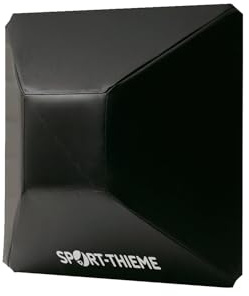 Sport-Thieme Wandschlagpolster Makiwara | Strapazierfähige Oberfläche, 4 Befestigungsplatten | Boxtraining, 60x60x25 cm | Schwarz | PU Bezug, Polyester-Schaumstoff Füllung