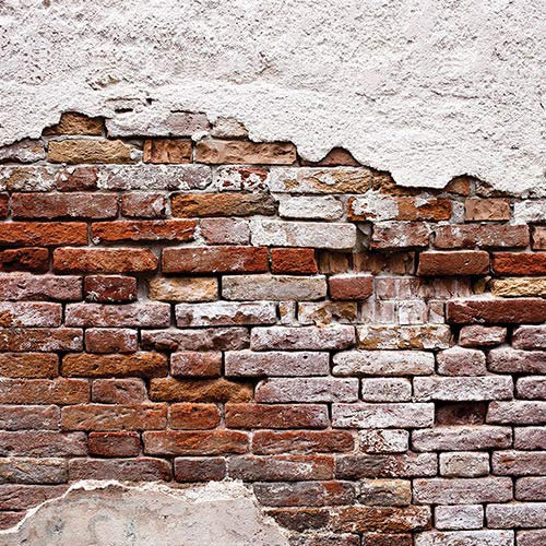 Forwall Fototapete Vlies - Tapete Moderne Wanddeko Abgenutzte Alte Rote Mauer V8 (368cm. x 254cm.) AMF10182V8 Wandtapete Design Tapete Wohnzimmer Schlafzimmer