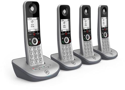 BT Advanced Z Cordless Landline House Phone, 100 Percent Nuisance Call Blocker, Call Block Button, Answering Machine, Quad Handset Pack