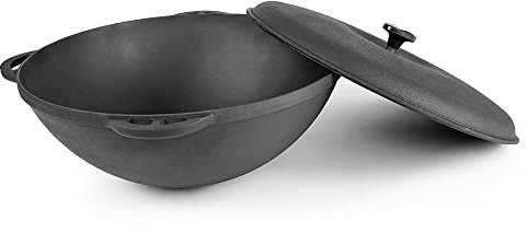 Syton Asia-Kasan mit Deckel, Topf, Wok aus Gusseisen, 6l bis 30l