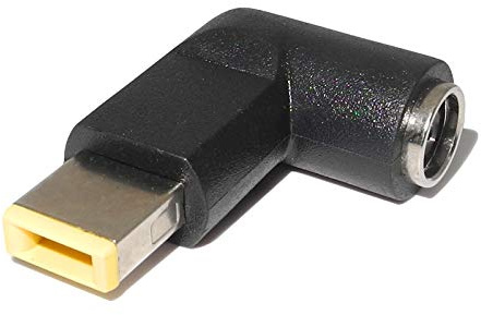 helpers lab Netzkabel Ladegerät Laptop Adapter Spitze Stecker Konverter für Lenovo Thinkpad Edge Helix IdeaPad Chromebook Yoga weiblich 7,9 x 5,5 mm bis eckiger Stecker Netzteil winkeladapter