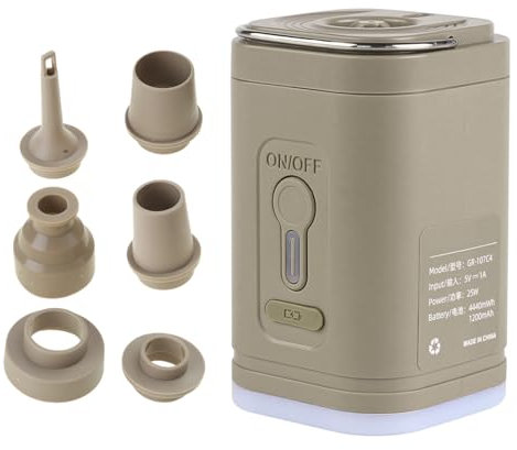 SueaLe Elektrische Luftpumpen Mit Campingleuchten Tragbare Kleine Luftmatratzenpumpen Für Airs Matratze Pool Schwimmen Einfach Zu Bedienen