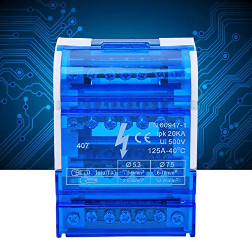 Boîtier de distribution de bornes 407 bornier de rail Din avec couvercle de protection boîtier de projet électrique 67 x 90 x 50 mm