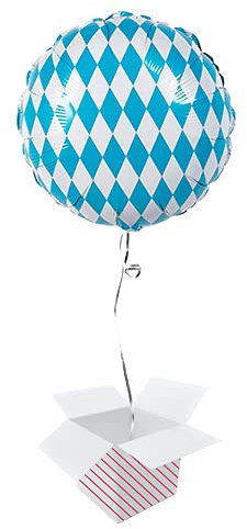 Bavaria Oktoberfest Round Foil Helium Balloon - Inflated Balloon in a Box