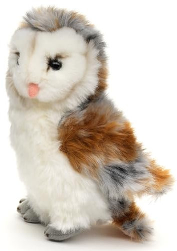 Uni-Toys - Schleiereule (klein) - 17 cm (Höhe) - Plüsch-Vogel, Eule - Plüschtier, Kuscheltier