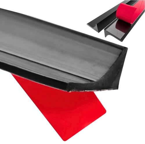 1 metro - Barrera de agua para ducha y cocina | Perfil de silicona impermeable autoadhesivo | Goma vierteaguas flexible para plato de ducha, bañera o encimera