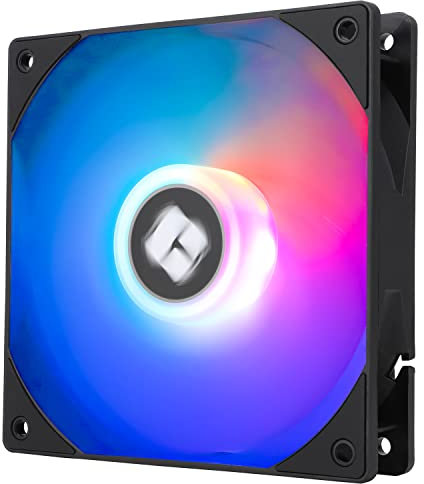 Thermalright TL-C12RB-S V2 CPU Fan 120 mm ARGB Case Fan, 4-Pin PWM Connector Silent Computer Reverse Fan with S-FDB Bearing Included, Up to 1500RPM Cooling Fan (Black ARGB)
