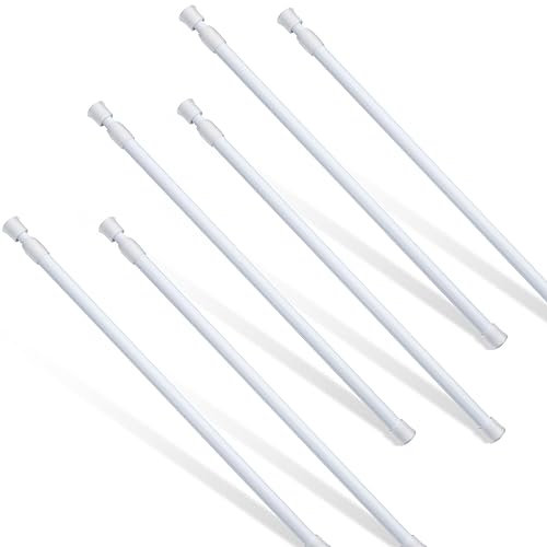 6pcs Window Security Bars, Adjustable Sliding Door Security Lock Bar Fixed Window Guard Door Security Devices Window Guards for Children Safety Patio Door Anti-Lift (White)