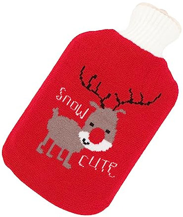 HAPINARY 1 Satz Weihnachts-wärmflasche Füller Für Weihnachtstüten Cartoon-wärmflasche Beutel Für Heißwasserkompressen Abdeckung Für Wärmbeutel Süße Wärmflasche Hitze Kalt Strickgarn