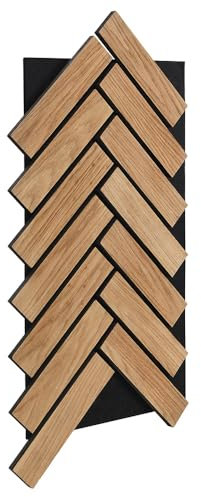 Home Deluxe - Akustikpaneel Fischgrätenoptik Oiled Oak 80 x 40 cm I Schallschutzpaneel Akustikplatten Wandpaneel