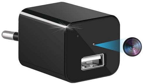 Cámara espía HD 1080P USB cargador grabadora de vídeo bucle continuo detección de movimiento hogar oficina seguridad