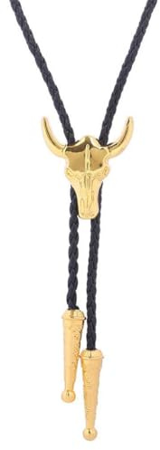 AMSLSIU Cravatte dorate per uomo American Cowboy Fashional Accessorio per abbigliamento Cravatta in stile occidentale come regalo perfetto nel pacchetto di borse, d'oro