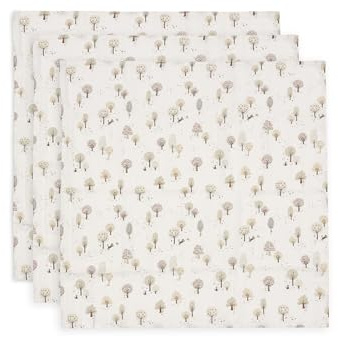 Jollein Paños de Muselina para bebé - Tiny Park - Paquete de 3-70x70cm - 100% algodón - Paños para eructar - Certificado Oeko-Tex