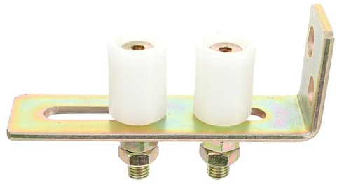 TOVINANNA Supporto con Staffa e Doppie Ruote in Nylon per Guida Cancello Scorrevole Rulli Resistenti per Binari e Porte Elettriche Montaggio Facile Manutenzione