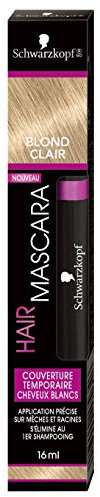 Schwarzkopf - Hair Mascara – Temporäre Haarfärbung Wurzeln – Abdeckung für weißes Haar – Mascara für Haar – Hellblond – 16 ml
