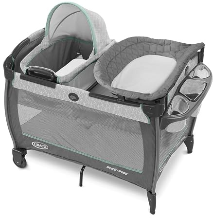 Graco Pack 'n Play Close2Baby Bassinet Playard Features Portable Bassinet Diaper Changer and More, Derby