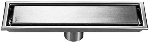 DBXOKK Canalina per doccia in acciaio inox, canalina di scarico piatta per scarico a pavimento - Canaletta di scarico per doccia(30cm)
