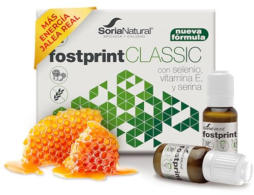 Soria Natural Fostprint Classic - Vitaminas Grupo B, Biotina, Acido Fólico, Vitamina E, Vitamina D, L Carnitina, NADH, Propóleo Puro y Jalea Real - Vitaminas para el Cansancio (1)