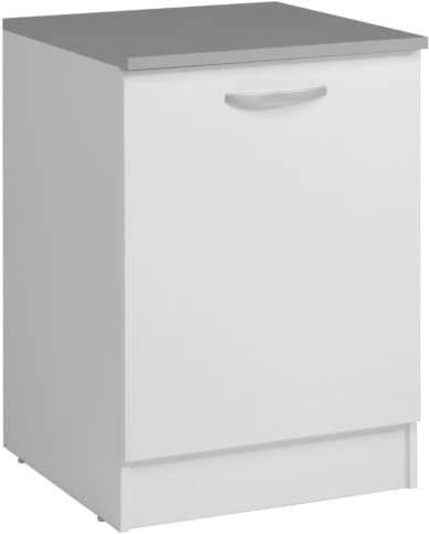 Miroytengo Módulos Individuales y Cocinas Completas en Color Blanco Mate (Módulos Individuales, Inferior 60 cm 1 Puerta)