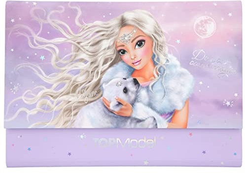 Depesche 12080 TOPModel Iceworld - Briefpapier Set in einer Fächermappe, mit 24 Briefbögen in 3 Designs und 18 passenden Umschlägen