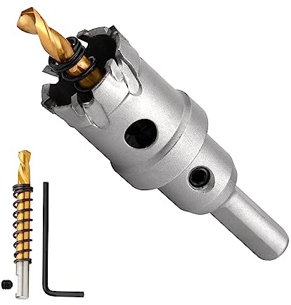 28mm Lochsäge Hartmetall-Bohrer, TCT-Metall Lochsäge Bohrer für Edelstahl, Eisen, Legierung, Holz, Kunststoff