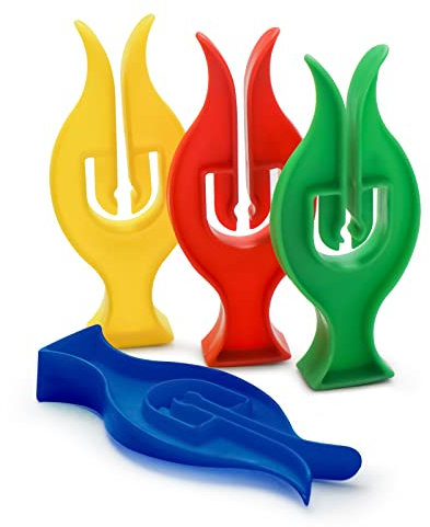 Lot de 50 pinces à linge en plastique résistant en forme de tulipe avec forte adhérence - Couleurs assorties