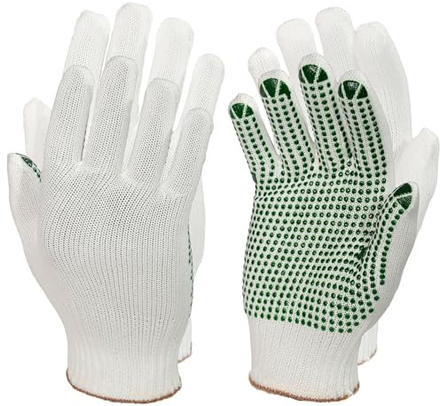 Lot de 2 paires de gants de travail thermiques avec prise en main sûre pour l'approvisionnement industriel et l'industrie alimentaire – Gants de travail respirants et ambidextres avec protection