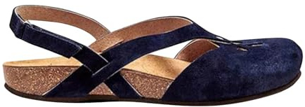Sandales Orthopédiques Mule Femme d'été Plates Sandales à bout fermé Chaussures Rétro Évidé Sandale Confortables Anti-dérapant Chaussons Escarpins Mode Sportwear Claquette Plastique Pantoufles Boucle