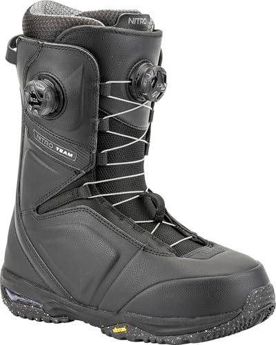 Nitro Team Boa Bottes de Snowboard pour Hommes, Noir, 28.5