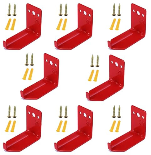 Wandhalterung für Feuerlöscher bis zu 9 kg – passend für große und kleine trockene Chemikalien- und Wasserlöscher (8 Stück)