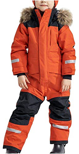 TYUNBD Kinder Skianzug Junge Mädchen Skibekleidung Mantel Overalls Schneeanzüge Wasserdicht Winddicht Warmer Schneeanzug mit Kapuze Sportbekleidung Kapuzenjacke Mantel Bequem Skianzüge
