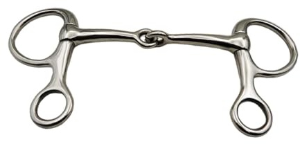 Morso per Cavallo Filetto in Acciaio Inossidabile Filetto a Bocca Accessori per Cavalli all'aperto Filetto ad Anelli Sciolti da 130 mm Filetto ad aste