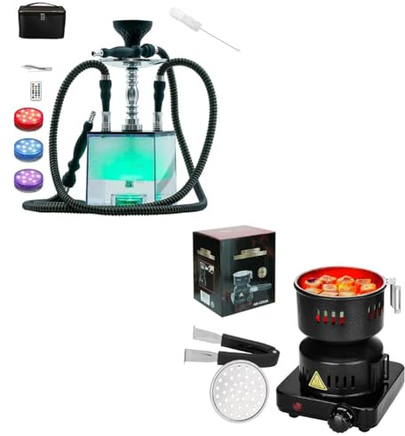 Electric Stove Coconut Charcoal Starter and Travel Hookah Set