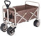 Outdoor-Wagen Outdoor Camping Ausrüstung Warenkorb Klapp Camping Warenkorb Picknick Reise Camp Auto Tragbare Einfache Zugstange Push Campingwagen(Green,A)