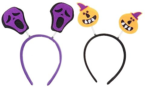 FRCOLOR 6piezas Diadema de Calabaza Halloween Aro Pelo Accesorio Cabeza Tocado de Cosplay para Fiesta de Disfraces Estilo Aleatorio