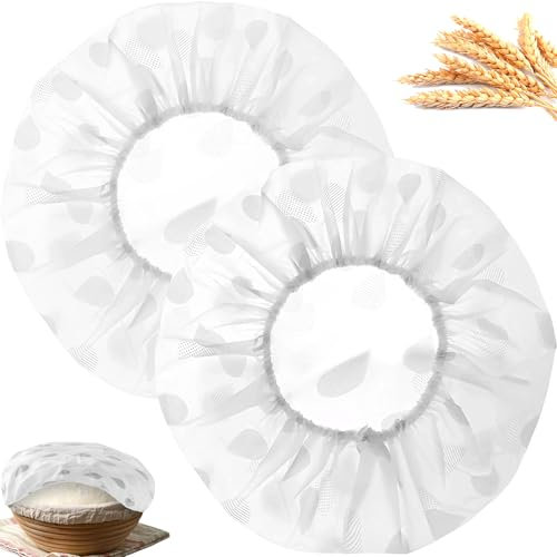 Housses de Protection Alimentaires,2 Pièces Bread Couvre Bols Ajustable Couvercles de Bols Couverture de Fermentation Couvercles Extensibles pour Bol de Pain Résistant Au Levain(Tour 27 cm)