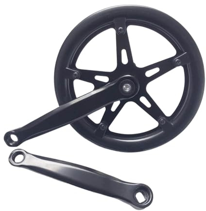 Folpus Pédalier de vélo à Plateau Unique, Ensemble de manivelles de vélo en Acier Haute résistance, pièces légères, Ensemble de manivelles de Pliable de