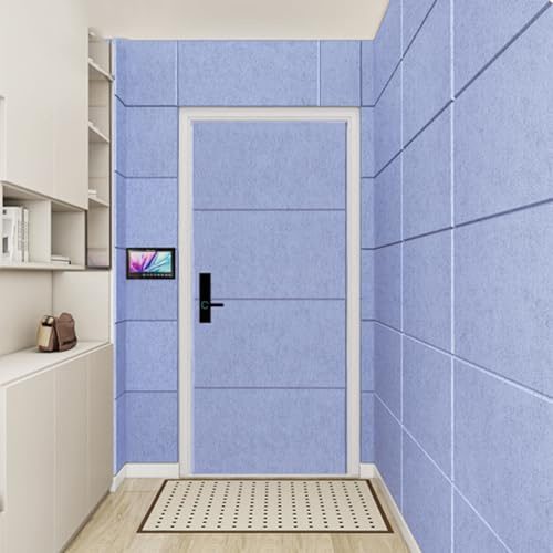 Piastrelle acustiche da parete in feltro 3D ad alta densità, autoadesive, per la riduzione del rumore, per casa e ufficio, schiuma insonorizzante per pareti, soffitti e porte, assorbimento acustico