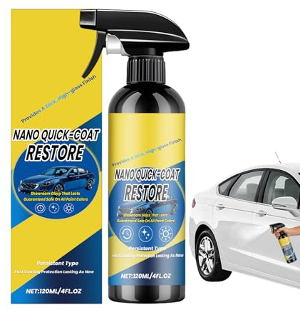 Spray Per Rivestimento Auto | Liquido Rapido ad Alto Brillantezza 120ml | Spray Agente Di Rivestimento | Per Esterno Parabrezza Fari Pneumatici Guarnizioni Moto Camper Furgone Garage Veicoli