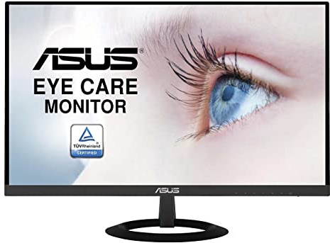 ASUS Eye Care VZ229HE | 21,5 Zoll Full HD Monitor | Schlankes Design, Rahmenlos, Flicker-Free, Blaulichtfilter | 75 Hz, 16:9 IPS Panel, 1920x1080 | HDMI, D-Sub, schwarz
