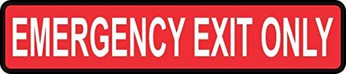 StickerTalk Emergency Exit Only Magnet, 10 inches by 2 inches