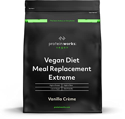 Sustitutivo de Comida Dietético Vegano Extreme | Batido bajo en calorías para perder peso | Vitaminas & minerales esenciales | THE PROTEIN WORKS | Crema de Vainilla | 1kg