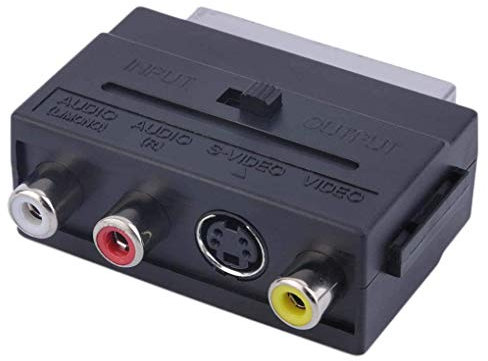 U-M 21Pin SCART to 3RCA Converter Adapter RGB Scart to Composite RCA S-Video AV TV Audio Adapter