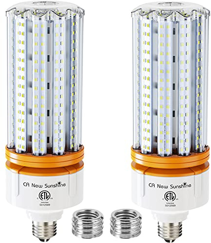 1000W Equivalent LED Corn Bulb, Led Corn light bulbs 15000 Lumen 5000K Daylight White Lamp,E26/E39 Medium Mogul Base,2-Pack 100W Large Area Lights For Outdoor Indoor Garage Warehouse High Bay Lighting